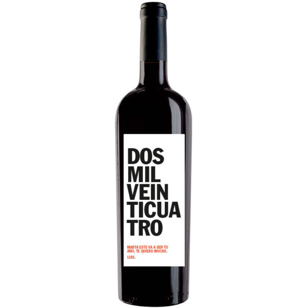 Botella de vino personalizada Navidad N008