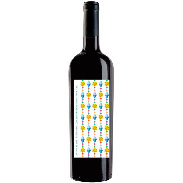Botella de vino personalizada Navidad N009