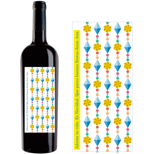 Botella de vino personalizada Navidad N009 - Imagen 2