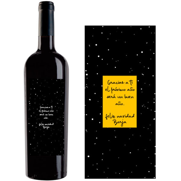 Botella de vino personalizada Navidad N013 - Imagen 2