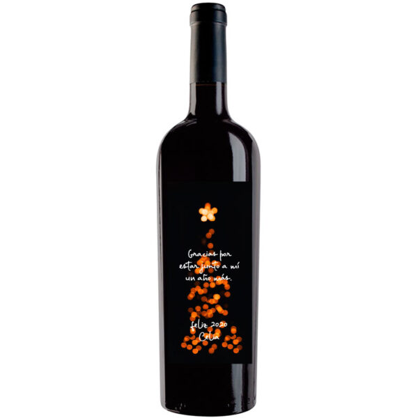 Botella de vino personalizada Navidad N015