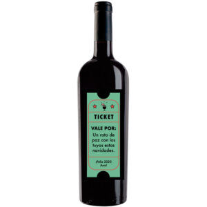 Botella de vino personalizada Navidad N018