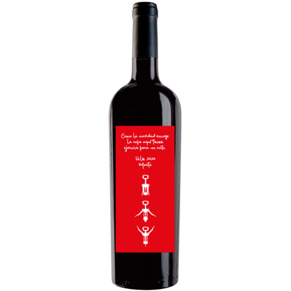 Botella de vino personalizada Navidad N019