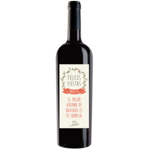 Botella de vino personalizada Navidad N021