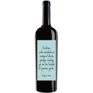 Botella de vino personalizada Navidad N024