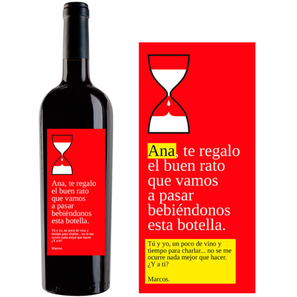 Botella de vino personalizada R003 - Imagen 2