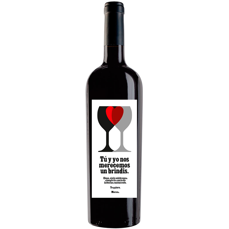 Botella de vino personalizada R004
