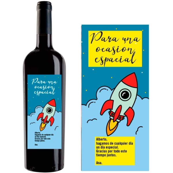 Botella de vino personalizada R021 - Imagen 2