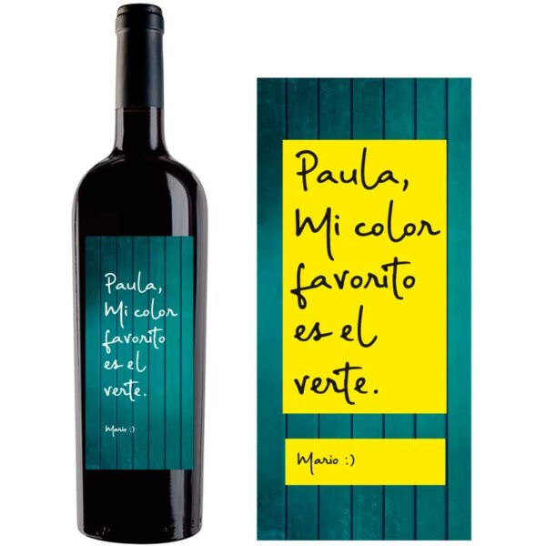Botella de vino personalizada R023 - Imagen 2