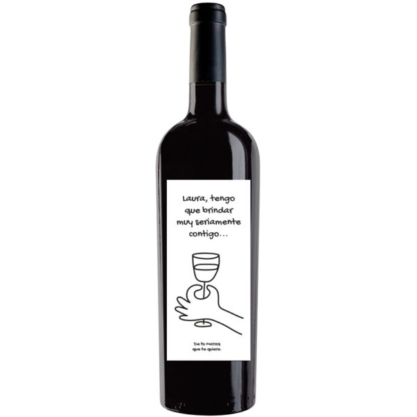 Botella de vino personalizada R028