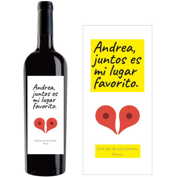 Botella de vino personalizada R030 - Imagen 2