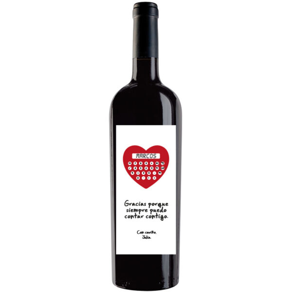 Botella de vino personalizada R032