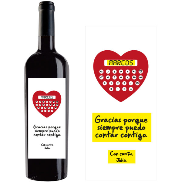 Botella de vino personalizada R032 - Imagen 2
