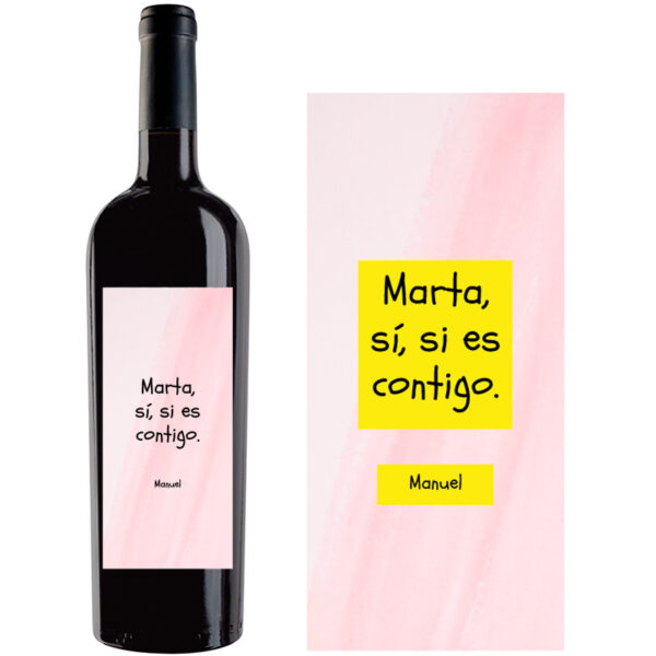 Botella de vino personalizada R033 - Imagen 2