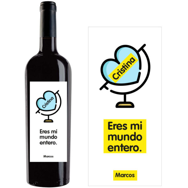 Botella de vino personalizada R035 - Imagen 2