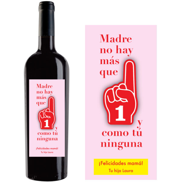 Botella de vino personalizada F024 - Imagen 2