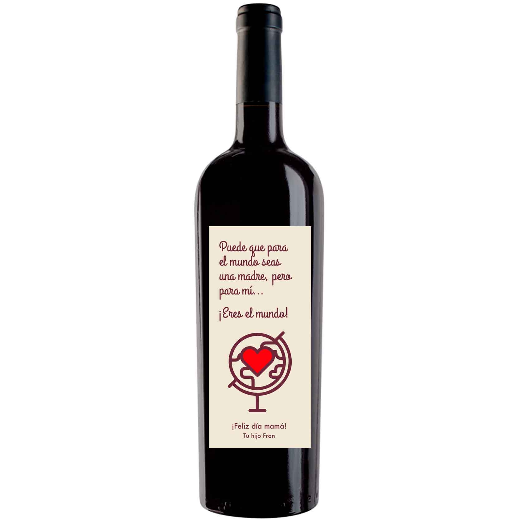 Botella de vino personalizada F025