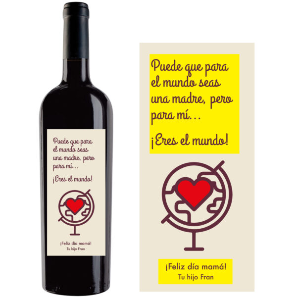 Botella de vino personalizada F025 - Imagen 2