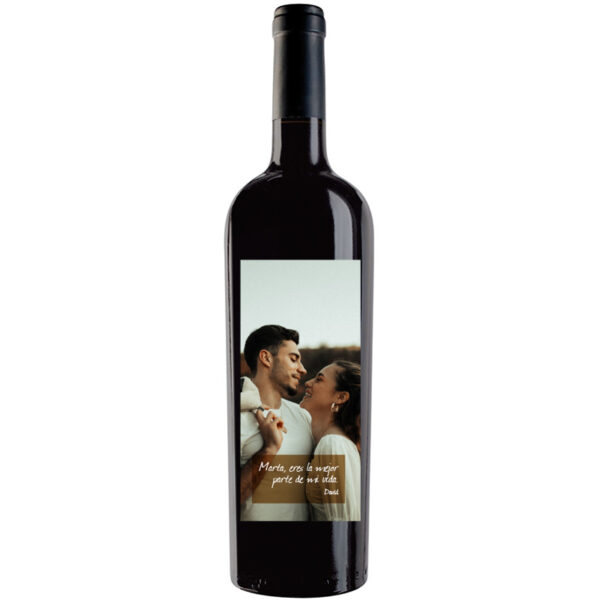 Botella de vino personalizada con foto 001