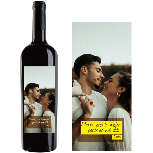 Botella de vino personalizada con foto 001 - Imagen 2