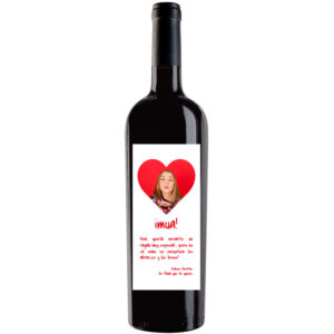 Botella de vino personalizada con foto 002