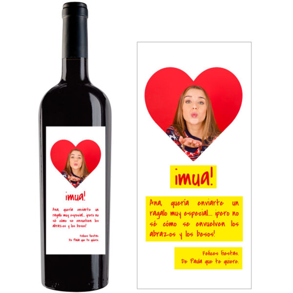Botella de vino personalizada con foto 002 - Imagen 2