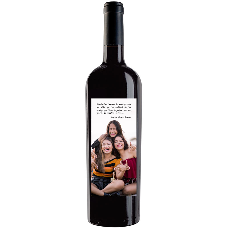 Botella de vino personalizada con foto 003