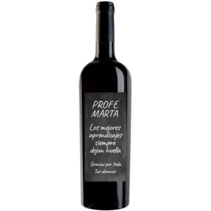 Botella de vino personalizada para profesores-regalo fin de curso