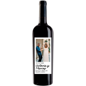 Vino personalizado con tu foto para invitados boda