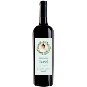 Vino personalizado para comunión niño con foto